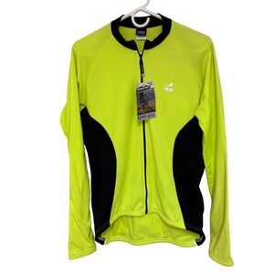 MtBorah Bright Lime and Black Cycling Performance Jacket Men’s Medium